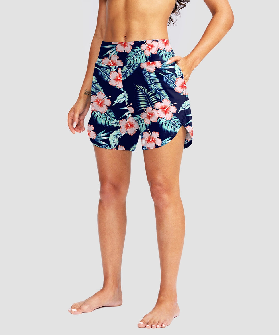 Sun Protection V Slits Lined Board Short 5''