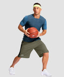 Mesh Contrast Drawstring Short 11''