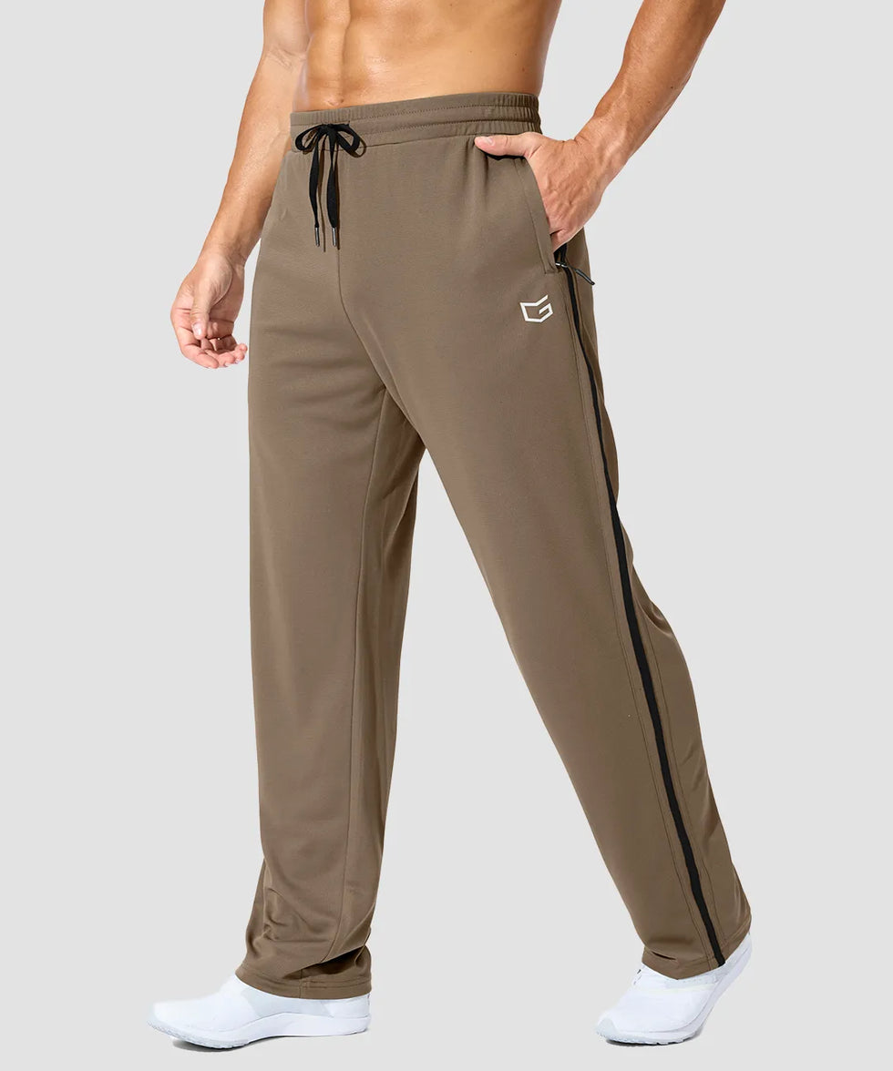 Contrast Drawstring Zip Pockets Pants