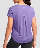 Cross-over Pleated Short Sleeve