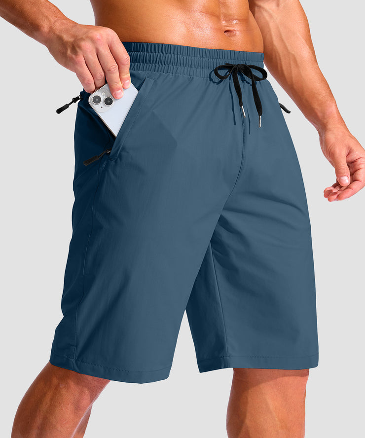 Drawstring With 3 Pockets Swim Shorts 11''