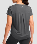Cross-over Pleated Short Sleeve