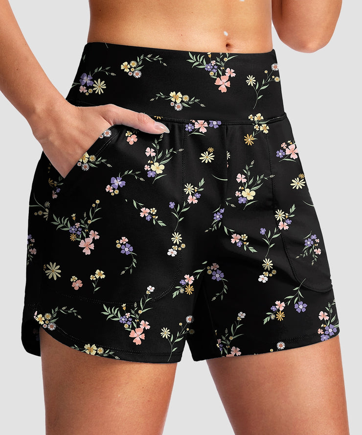 Sun Protection V-slit Lined Shorts 5''