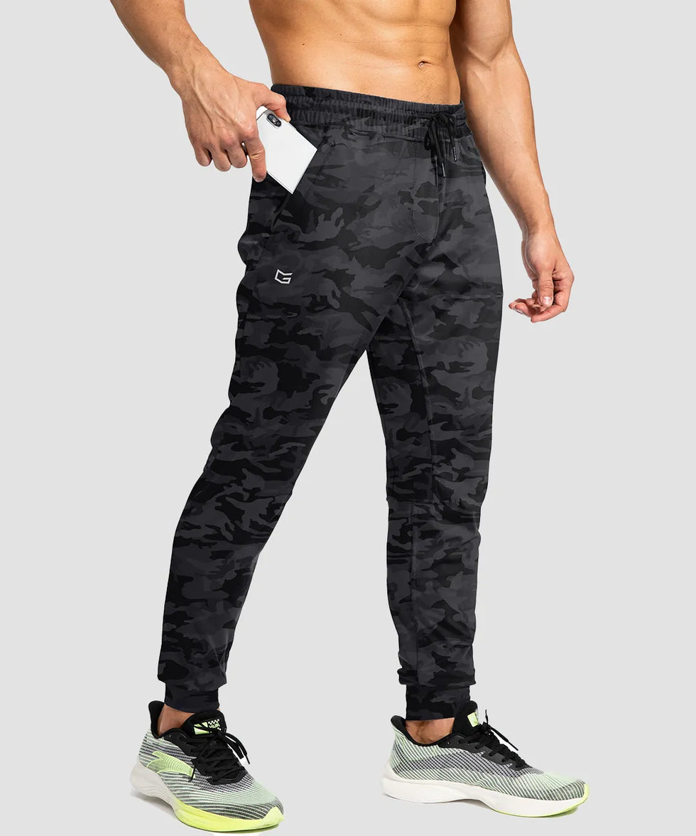 Mid-Waist Zipper Pockets Joggers