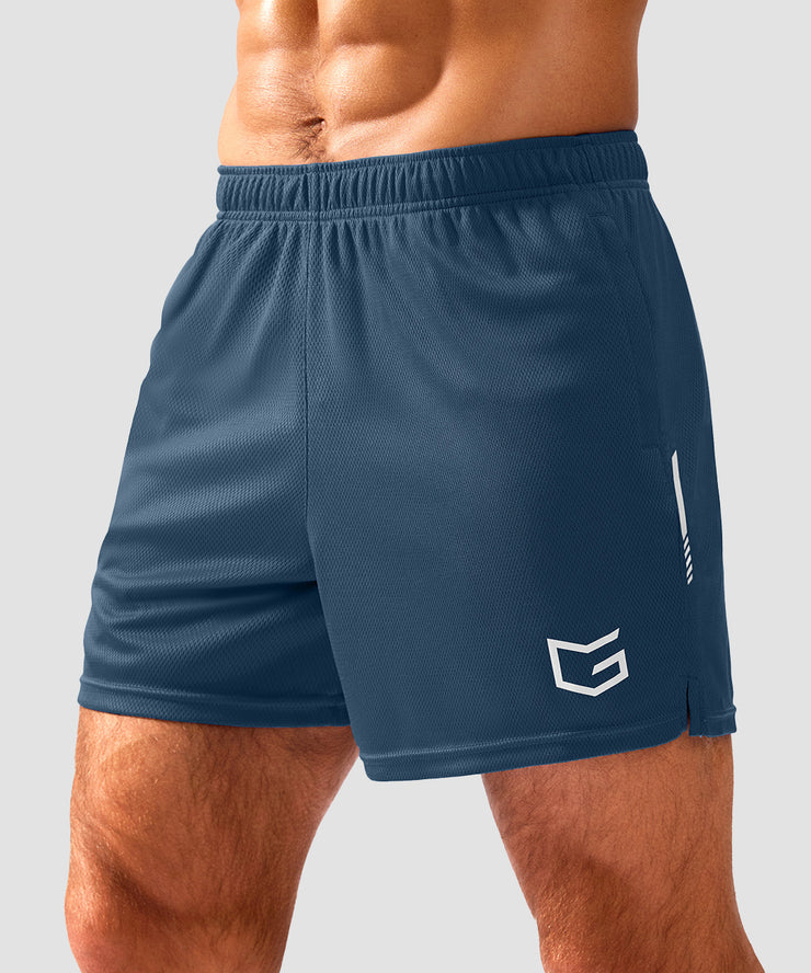Mid Rise Mesh Reflective Shorts 5''/7''/10''