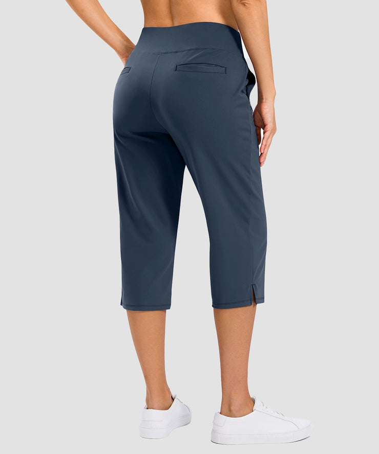 High Rise Golf Capri Pants
