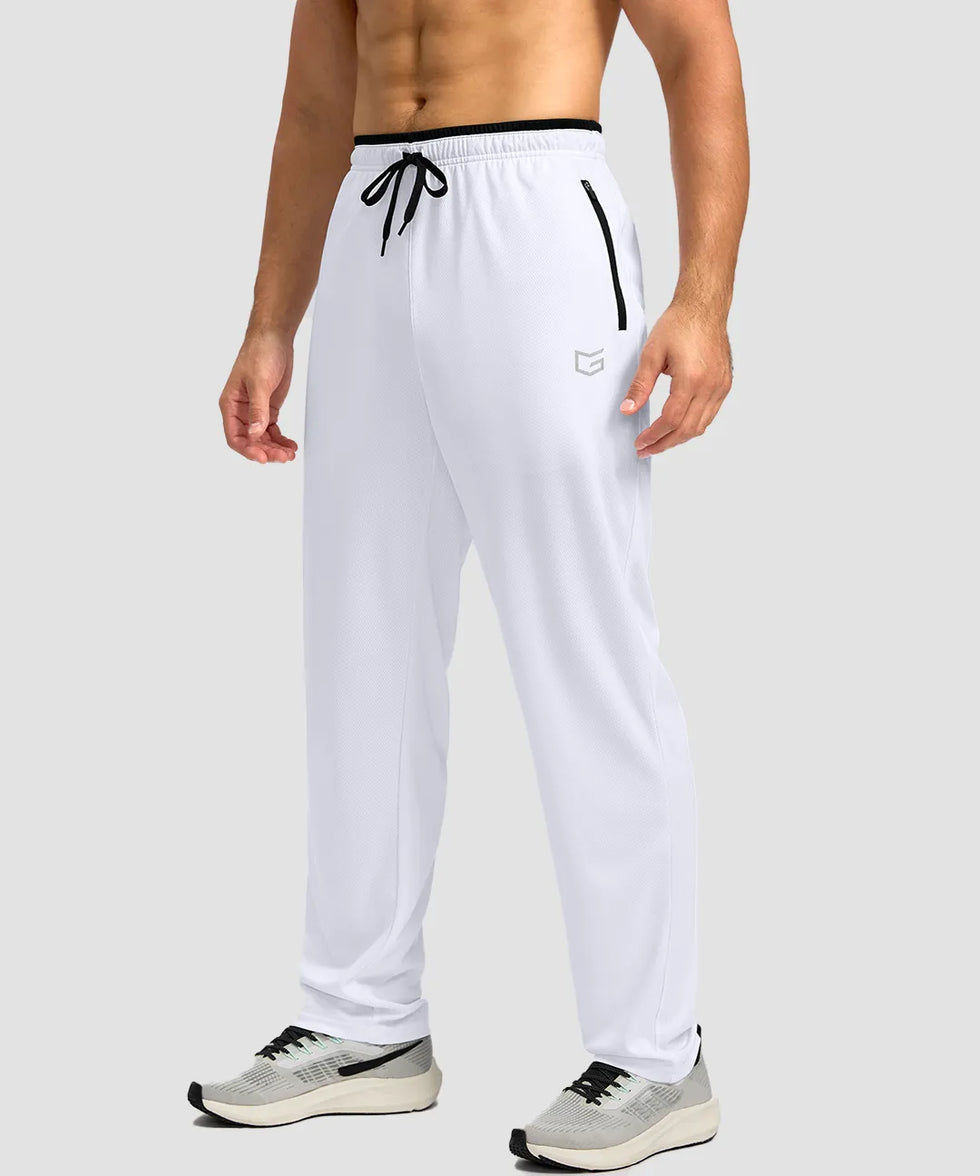 Mesh Zip Pockets Sweatpants