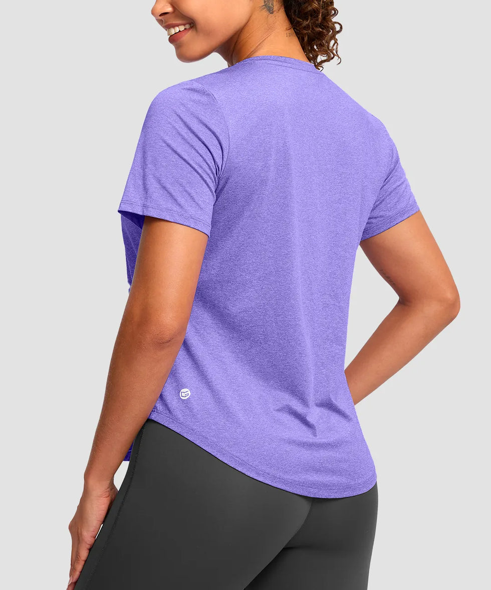 UV Protection V Neck Short Sleeve