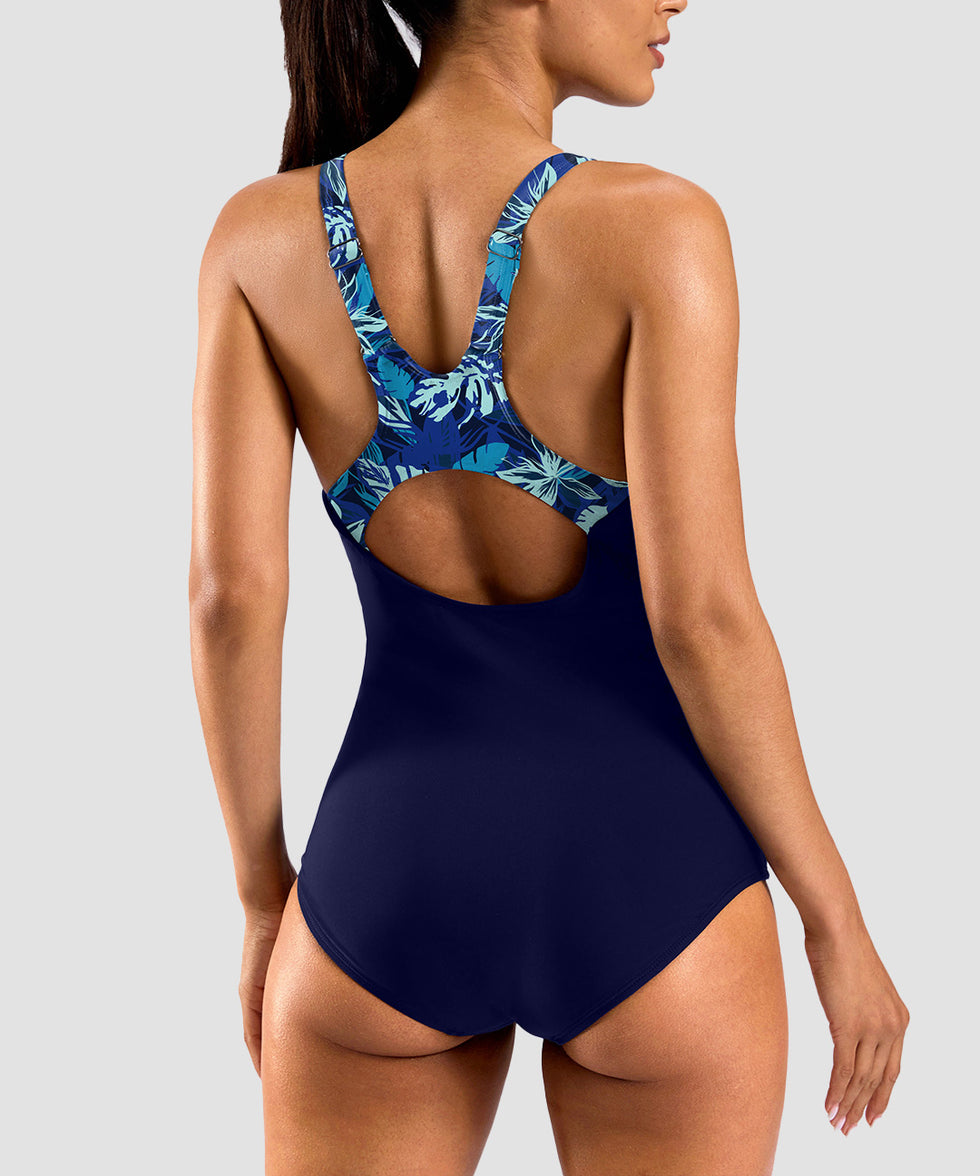 Racerback Padded One-piece Swimsuit