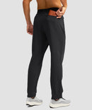 Fleece-Lined Zip Pockets Stretch Tapered Pants