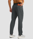 Fleece-Lined Zip Pockets Stretch Tapered Pants