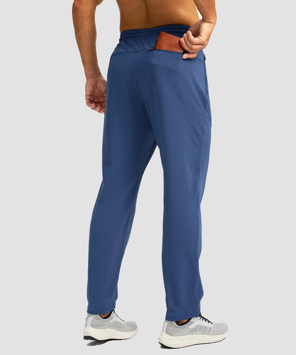 Fleece-Lined Zip Pockets Stretch Tapered Pants