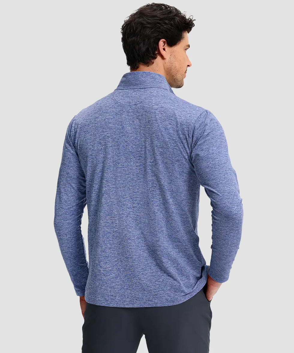 Quarter Zip Golf Pullover With Chest Pocket