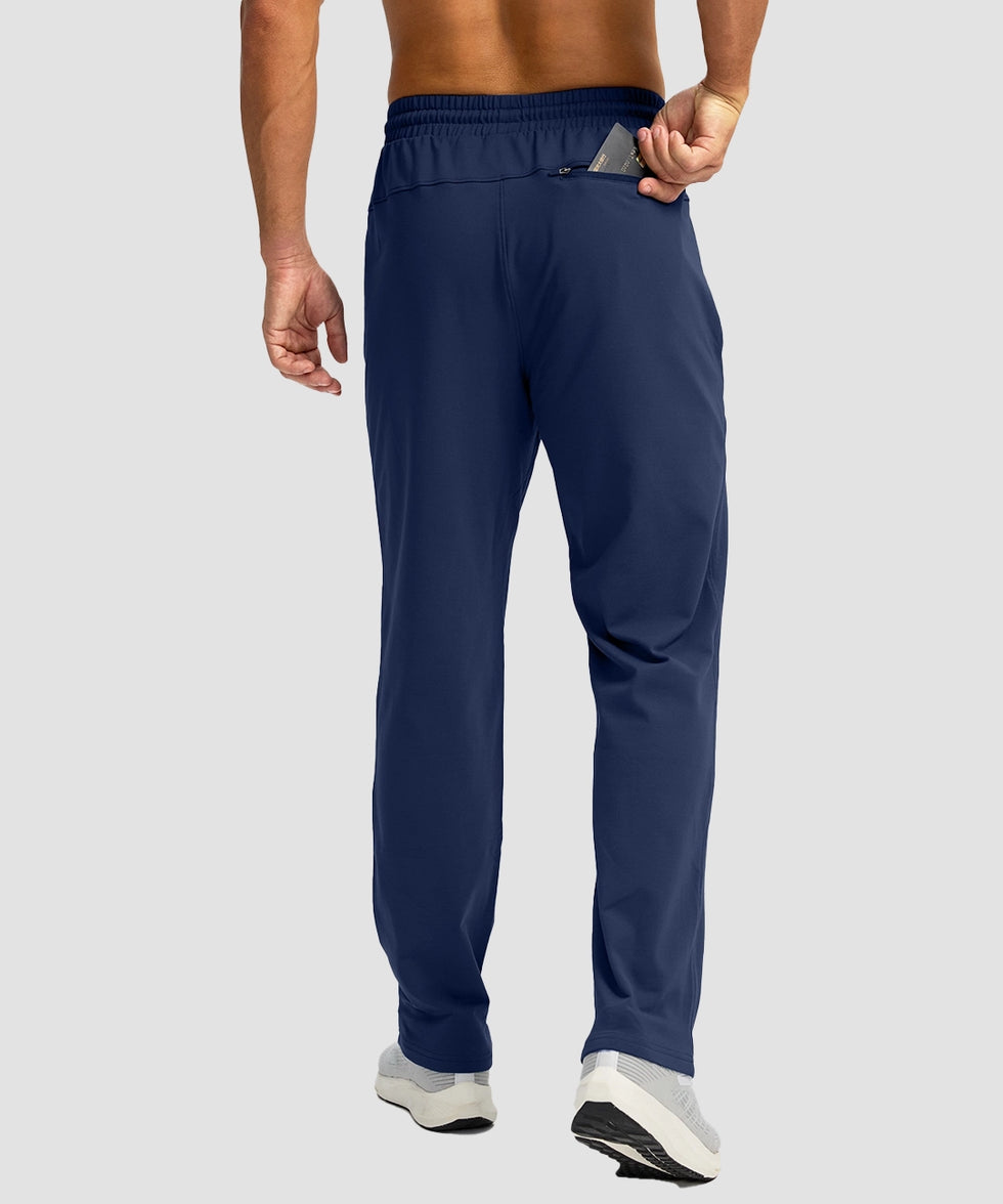 Fleece-Lined Zip Pockets Stretch Tapered Pants