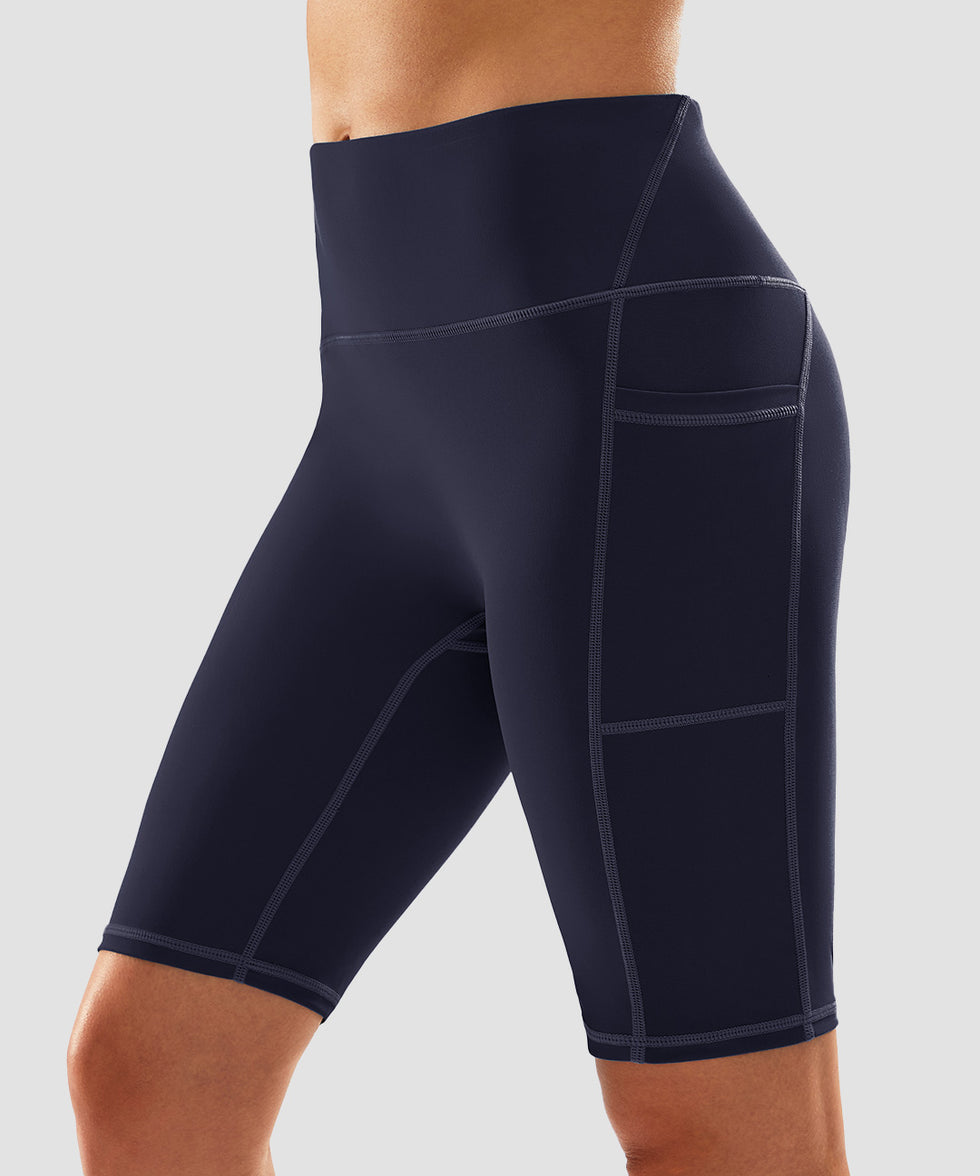High Waist Pockets Lined Short 9''