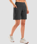 Flat High Waist Bermuda Short 9''