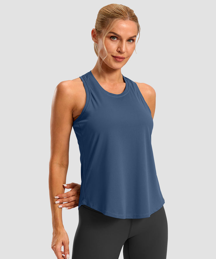 Pleated Racerback Tank Top