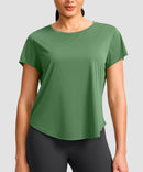 Cross-over Pleated Short Sleeve