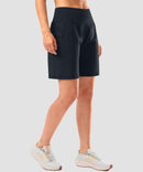 Flat High Waist Bermuda Short 9''