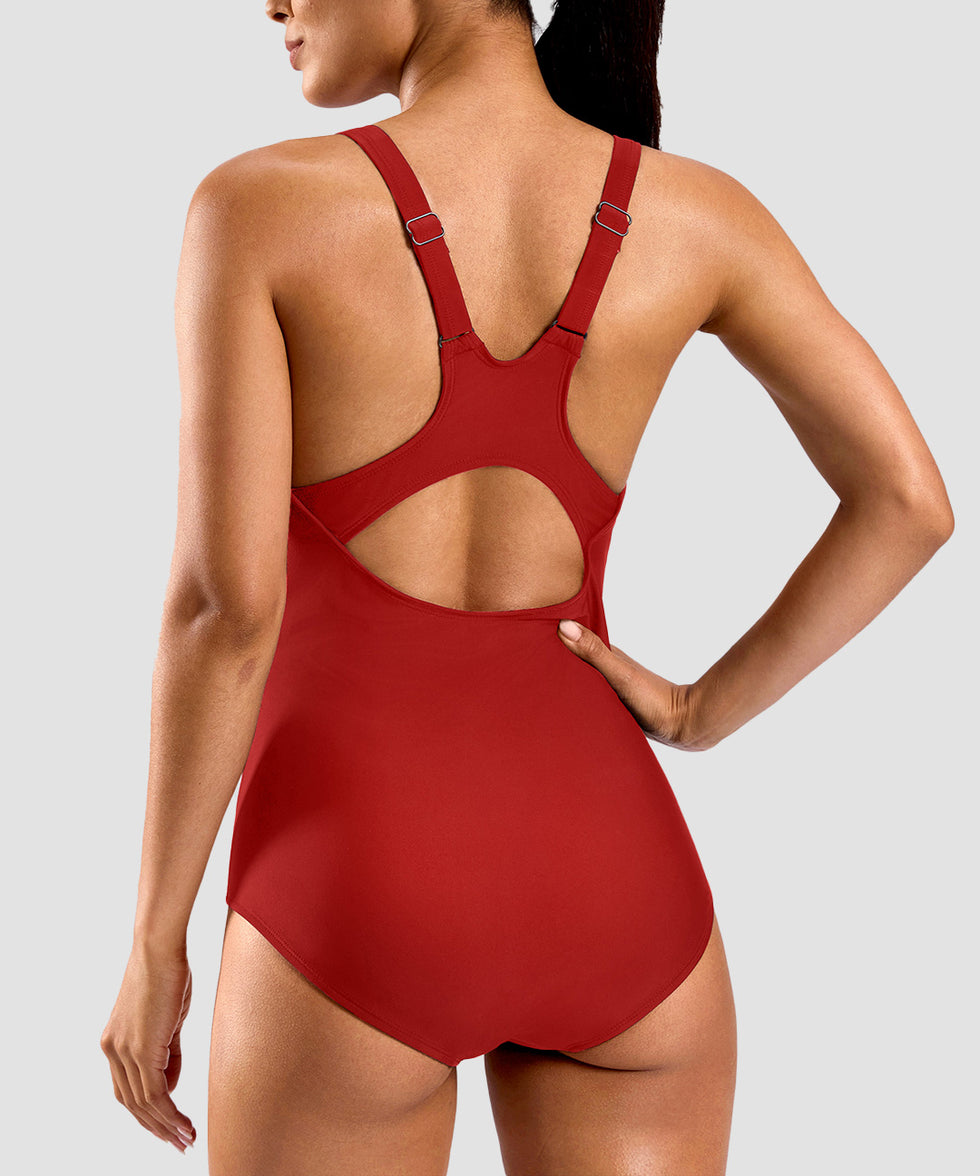 Racerback Padded One-piece Swimsuit