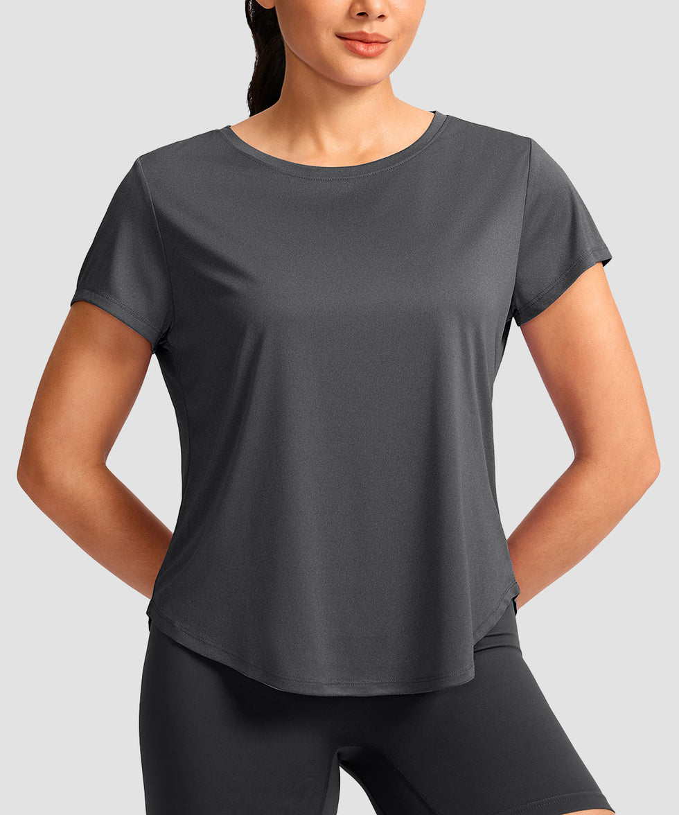 Cross-over Pleated Short Sleeve