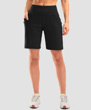 Flat High Waist Bermuda Short 9''