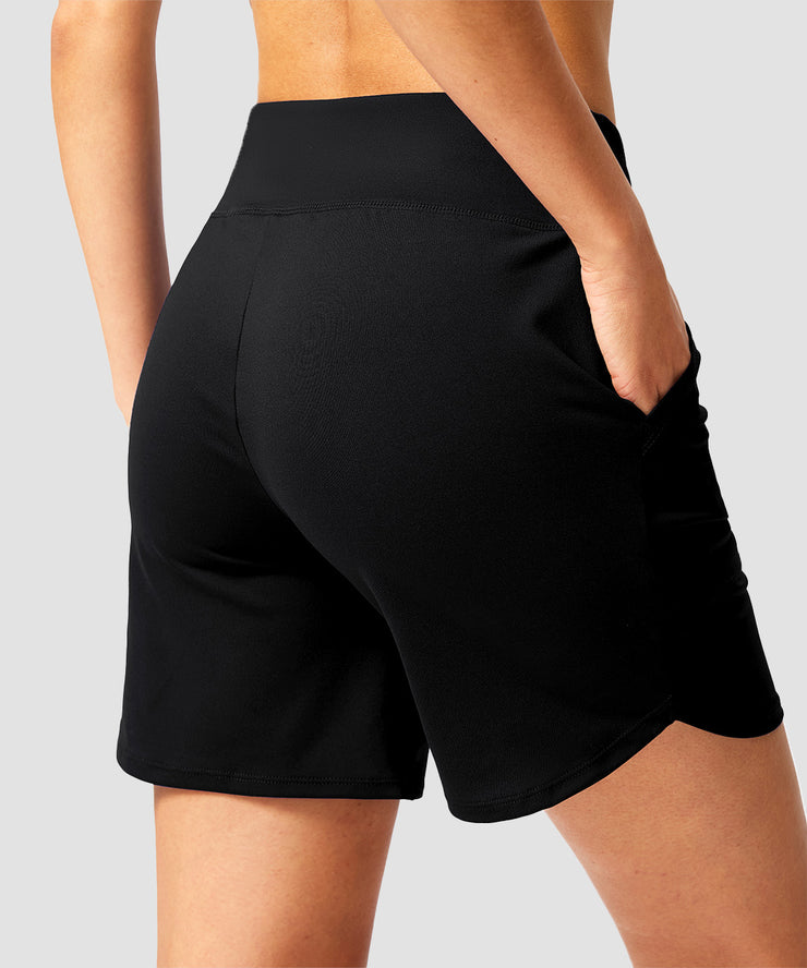 High Rise Pull-on Shorts 6''