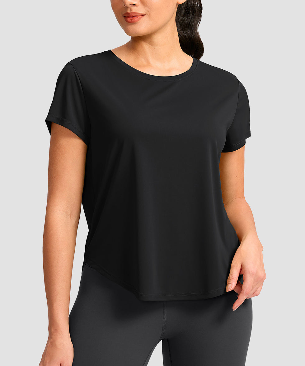 Cross-over Pleated Short Sleeve
