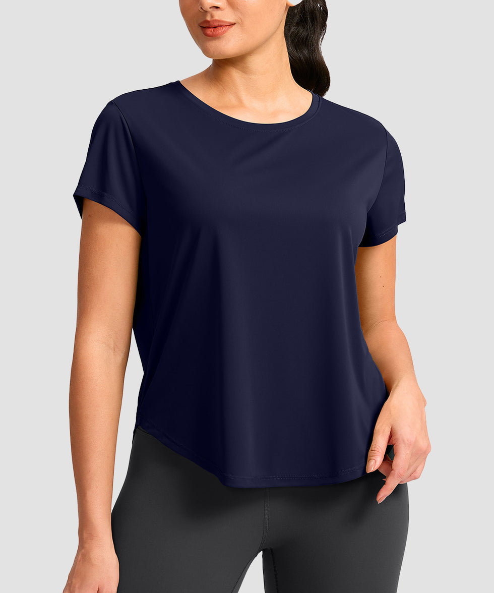 Cross-over Pleated Short Sleeve