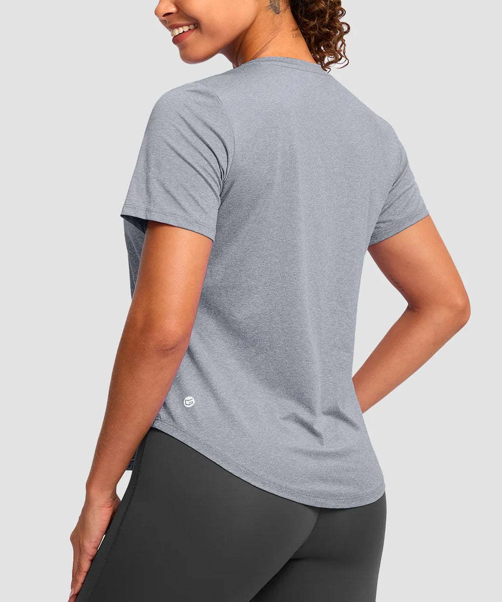 UV Protection V Neck Short Sleeve