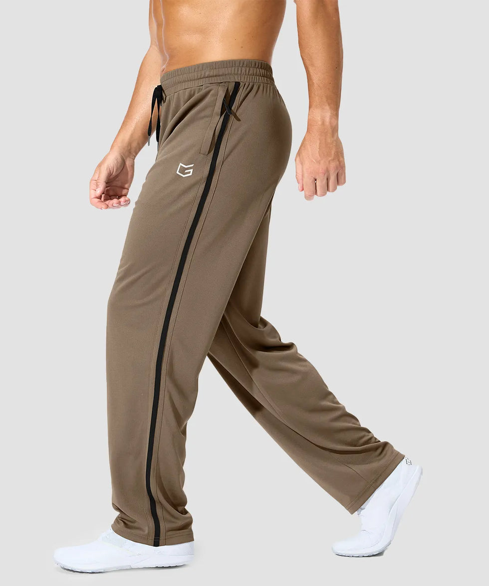 Contrast Drawstring Zip Pockets Pants