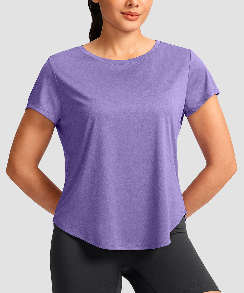 Cross-over Pleated Short Sleeve