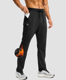 Fleece-Lined Zip Pockets Stretch Tapered Pants