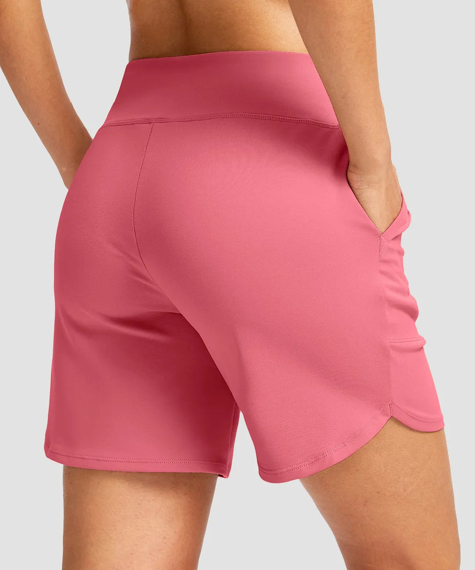 High Rise Pull-on Shorts 6''