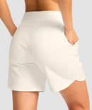 High Rise Pull-on Shorts 6''