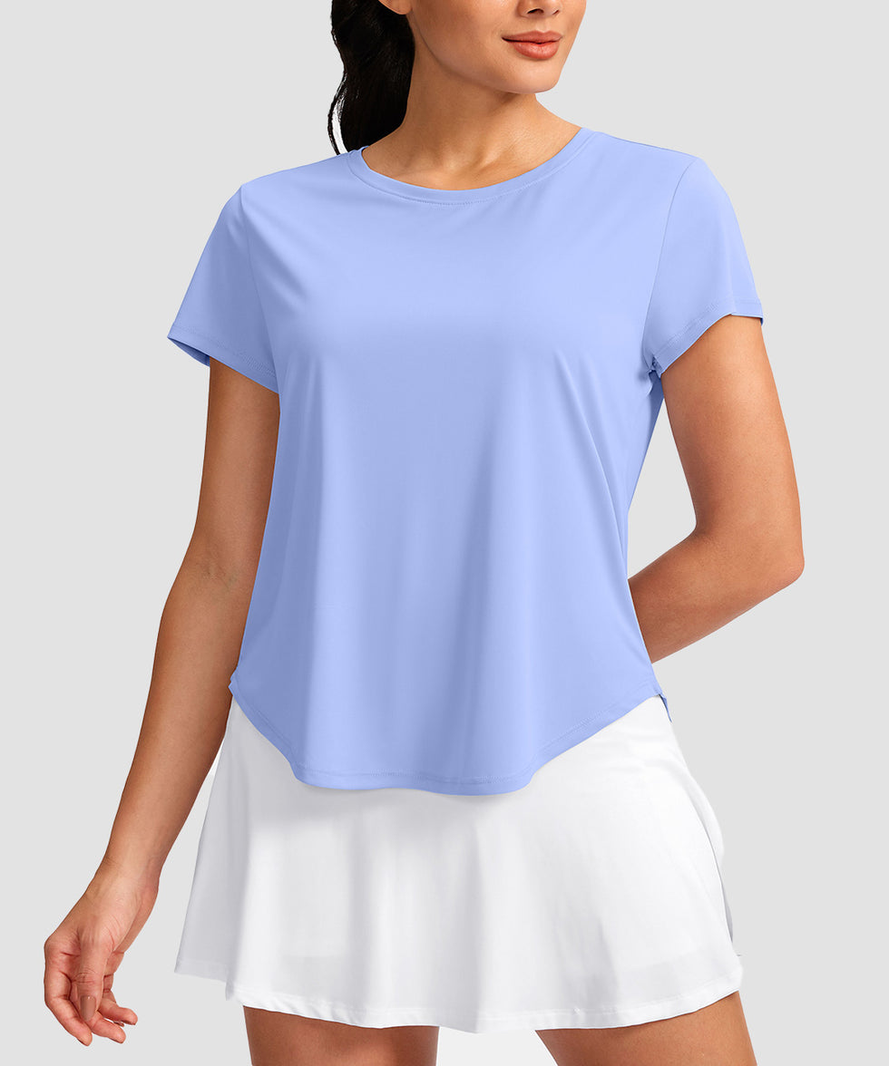 Cross-over Pleated Short Sleeve
