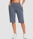 V-waist With Pockets Bermuda Short 14''