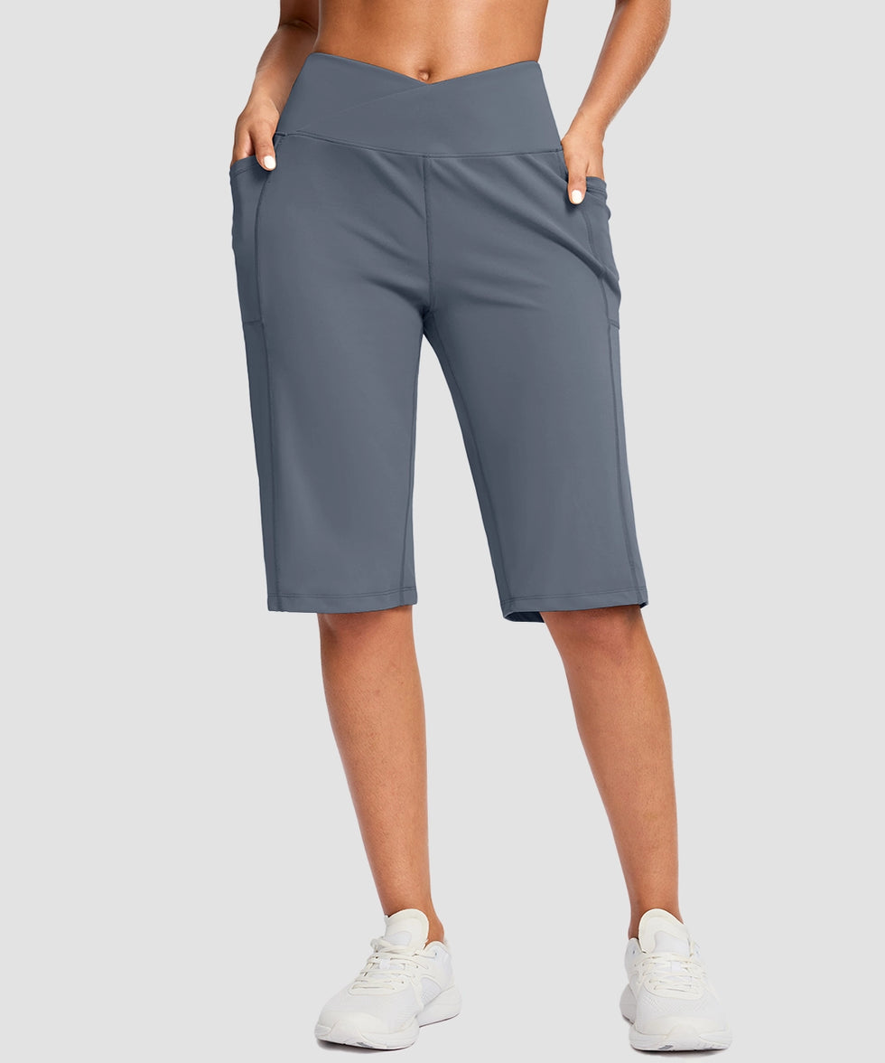 V-waist With Pockets Bermuda Short 14''