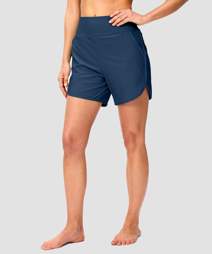 V-slit Lined Swim Shorts 5''