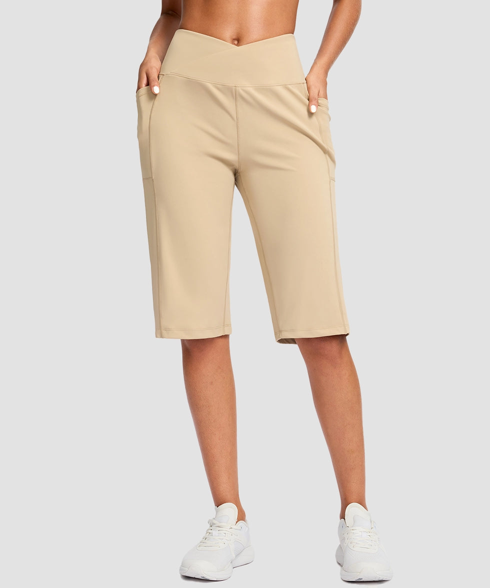 V-waist With Pockets Bermuda Short 14''