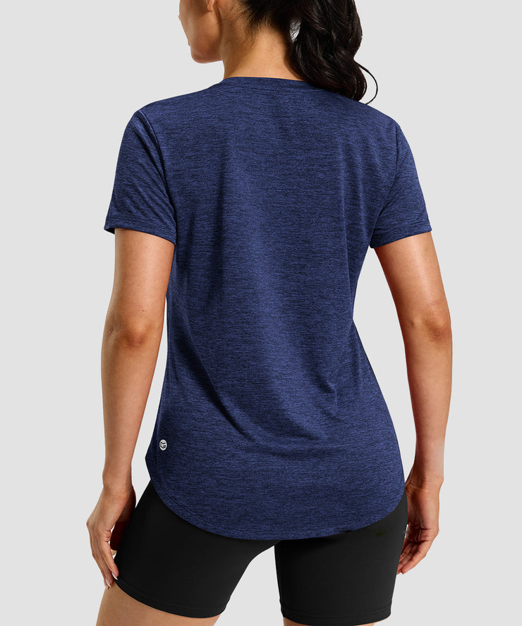 Lightweight Curved Hem Short Sleeve