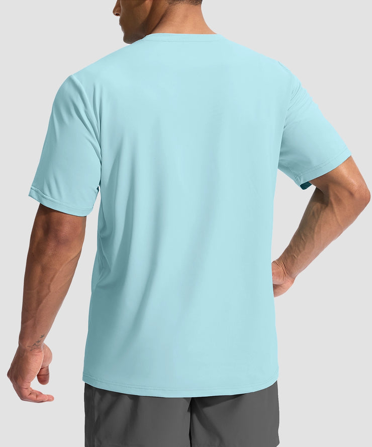 UV Protection Solid Color Short Sleeve