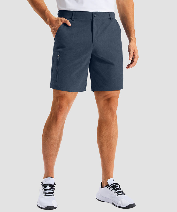 Thigh Zipper Pocket Golf Shorts 7''