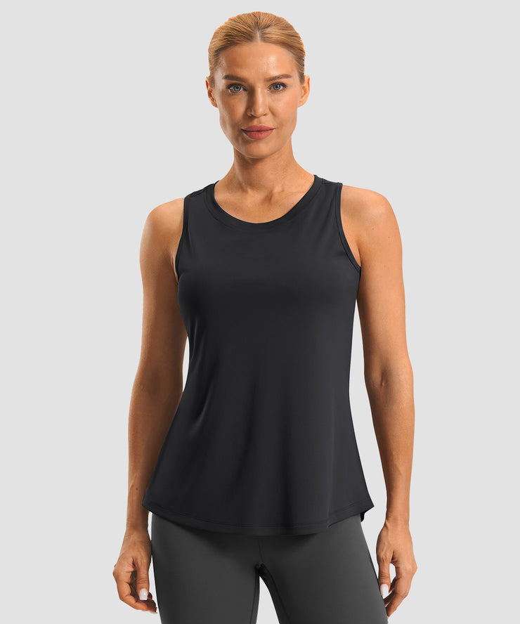 Crew Neck Open Back Tank