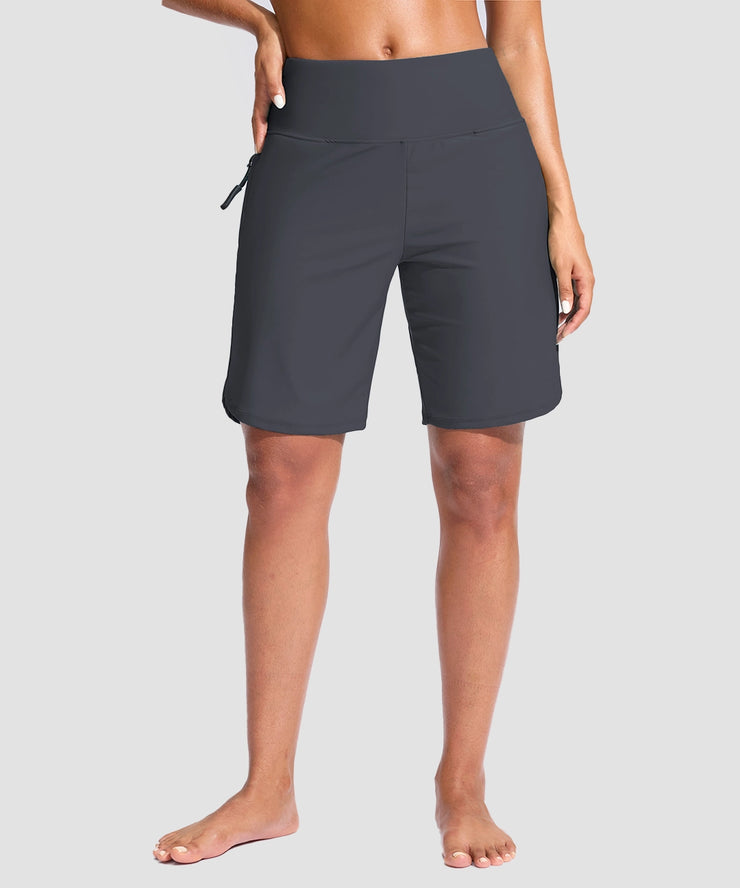 Zip Pockets Lined Board Shorts 9''