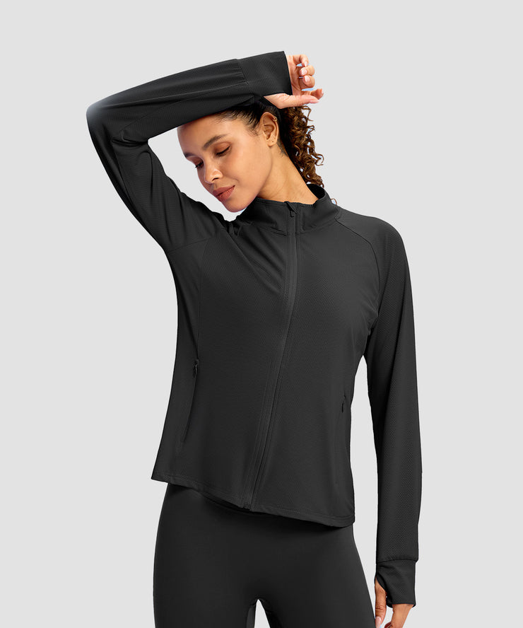 UV Protection Zip Up 4 Pockets Jacket