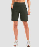 Flat High Waist Bermuda Short 9''