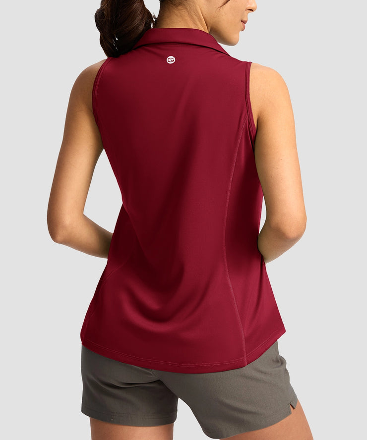 V-Neck Curved Waist Polo Tank