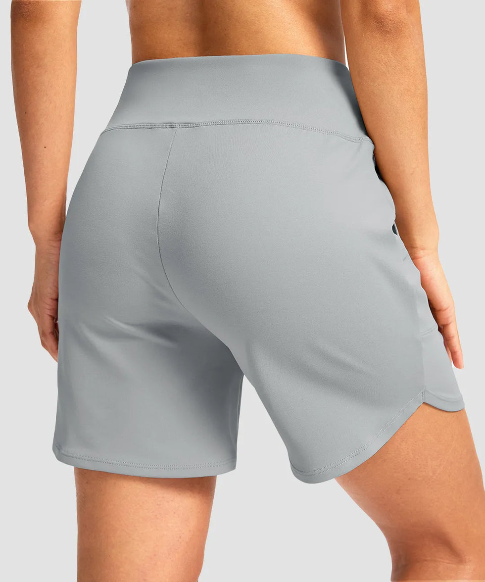 High Rise Pull-on Shorts 6''