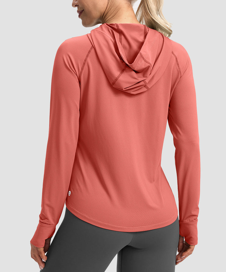 UV Protection Zip Up Hooded Jacket